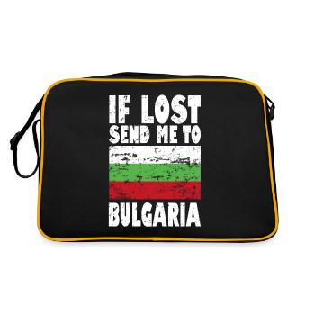 Dicton du drapeau de la Bulgarie - Sac Retro - noir/or - Dos