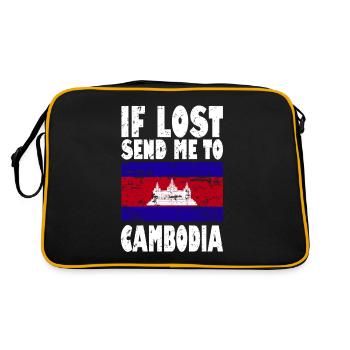 Drapeau du Cambodge Disant - Sac Retro - noir/or - Dos