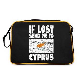 Cyprus Flag Saying - Retro Bag - black/gold - Back