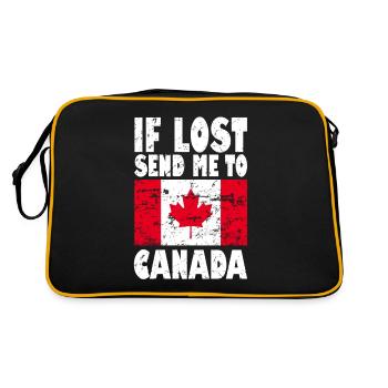 Drapeau du Canada - Sac Retro - noir/or - Dos