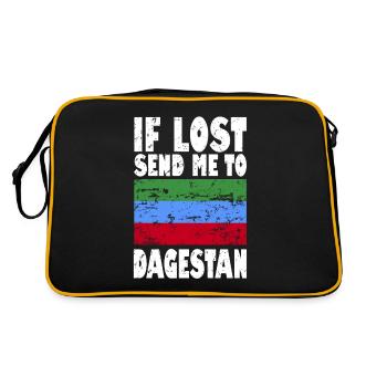 Drapeau du Daghestan - Sac Retro - noir/or - Dos