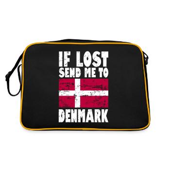 Denmark Flag Saying - Retro Bag - black/gold - Back