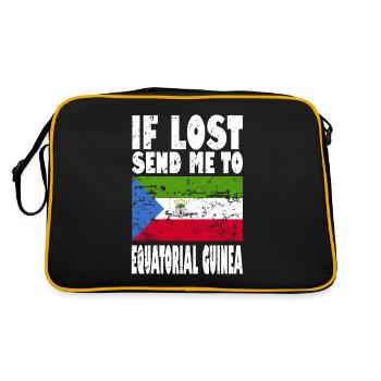 Drapeau de la Guinée équatoriale - Sac Retro - noir/or - Dos