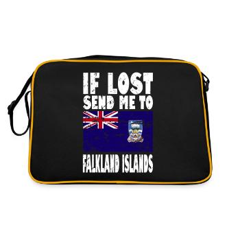 Drapeau des îles Falkland - Sac Retro - noir/or - Dos