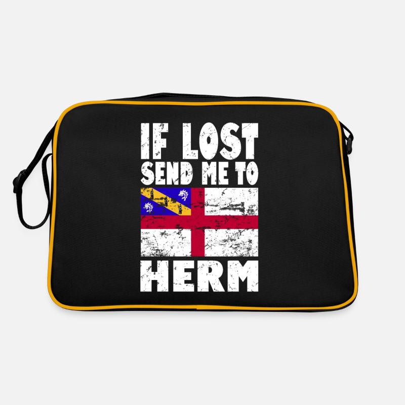 Drapeau Herm Disant Sac Retro