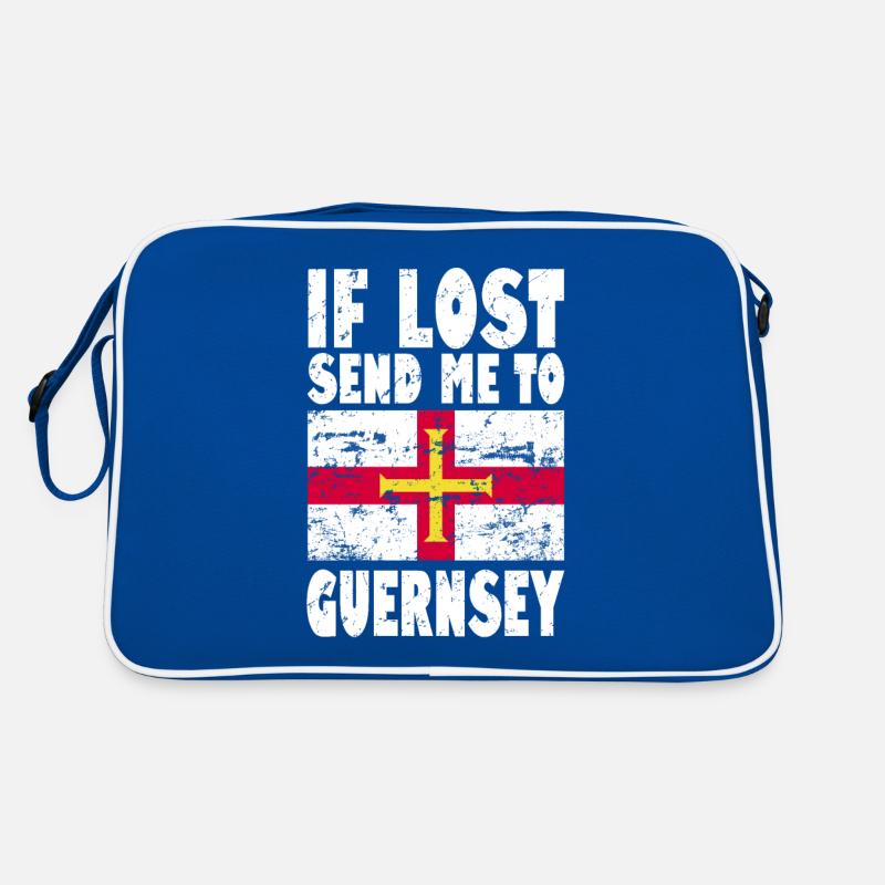 Guernsey Flagge Spruch Retro Tasche