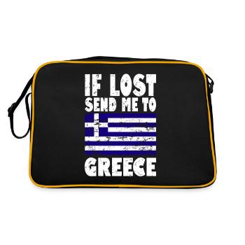 Drapeau de la Grèce - Sac Retro - noir/or - Dos