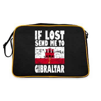 Drapeau de Gibraltar Disant - Sac Retro - noir/or - Dos