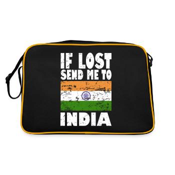 India Flag Saying - Retro Bag - black/gold - Back