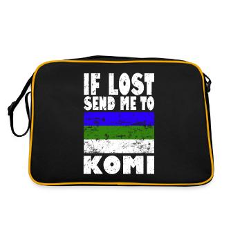 Komi Flag Saying - Retro Bag - black/gold - Back