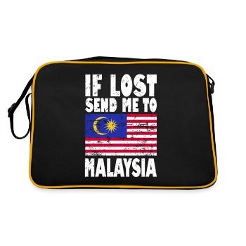 Drapeau de la Malaisie - Sac Retro - noir/or - Dos