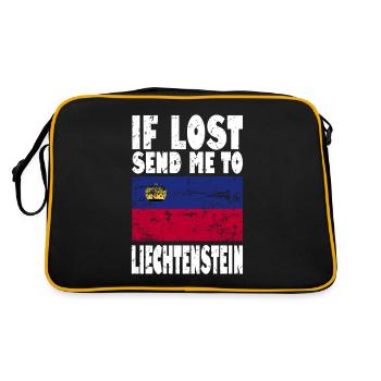 Slogan du drapeau du Liechtenstein - Sac Retro - noir/or - Dos