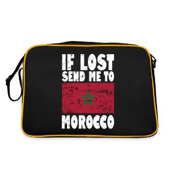 Drapeau du Maroc - Sac Retro - noir/or - Dos