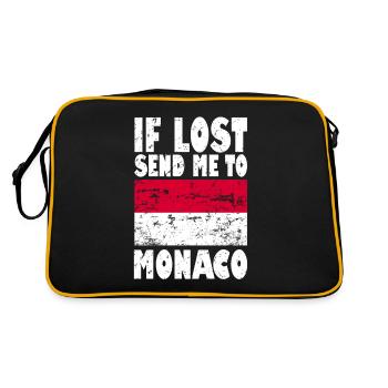 Monaco Flag Saying - Retro Bag - black/gold - Back