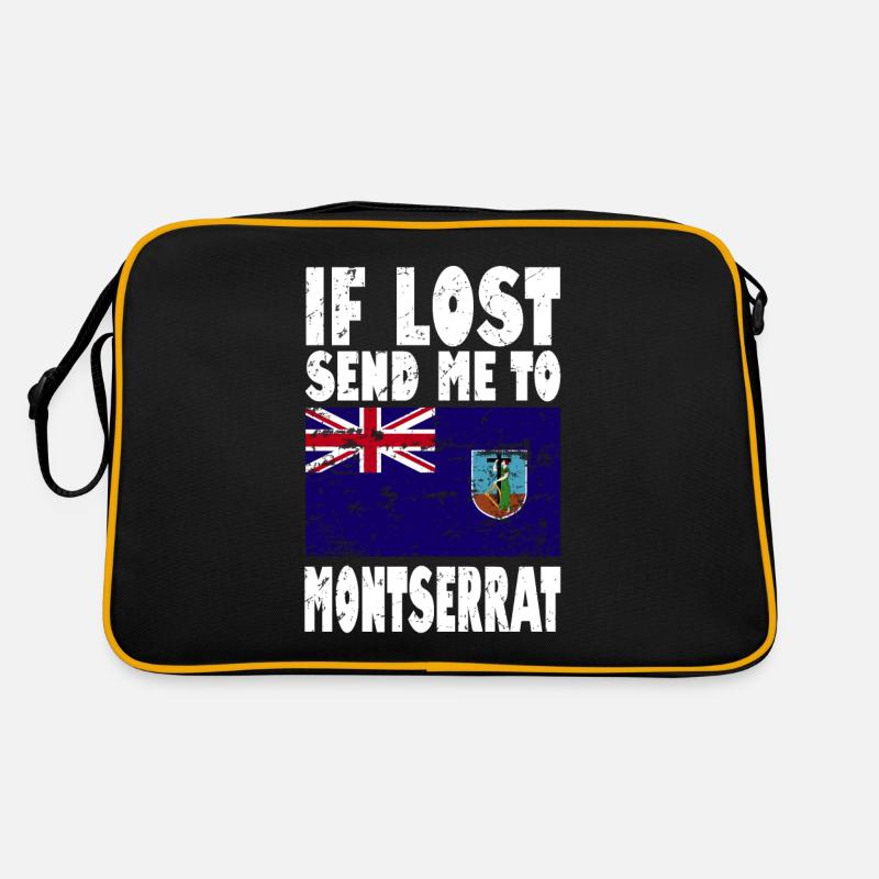 Montserrat Flagge Spruch Retro Tasche