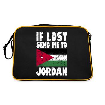 Drapeau de Jordanie - Sac Retro - noir/or - Dos