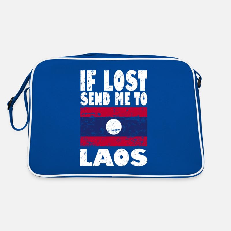 Laos Flag Saying Retro Bag