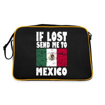 Mexico Flag Saying - Retro Bag - black/gold - Back