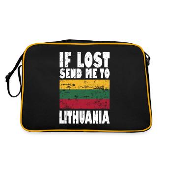 Drapeau de la Lituanie - Sac Retro - noir/or - Dos