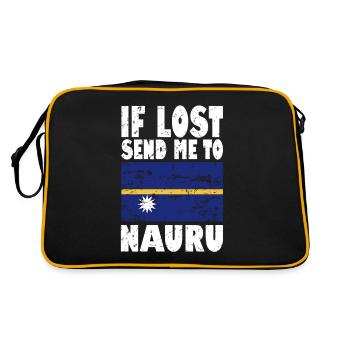 Drapeau de Nauru - Sac Retro - noir/or - Dos