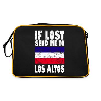 Los Altos Flag Saying - Retro Bag - black/gold - Back