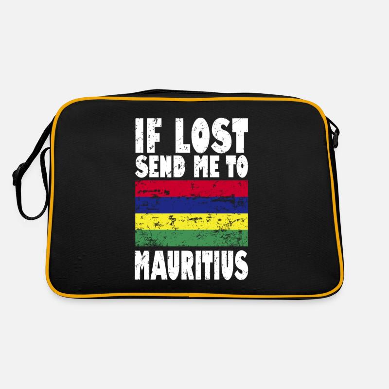 Mauritius Flagge Spruch Retro Tasche