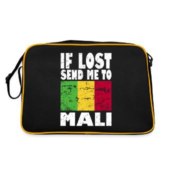 Slogan du drapeau du Mali - Sac Retro - noir/or - Dos
