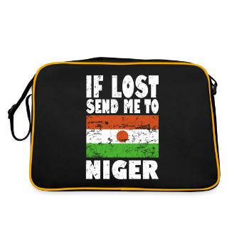 Niger Flag Saying - Retro Bag - black/gold - Back