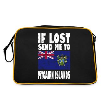 Dicton du drapeau des îles Pitcairn - Sac Retro - noir/or - Dos