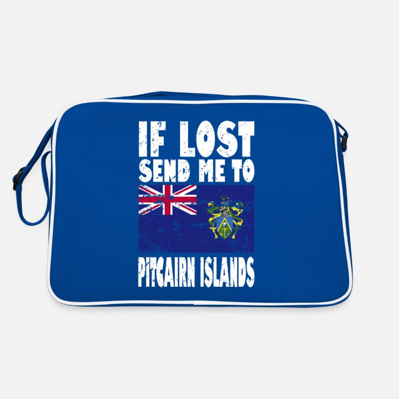 Pitcairninseln Flagge Spruch Retro Tasche