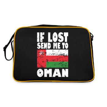 Dicton du drapeau d’Oman - Sac Retro - noir/or - Dos