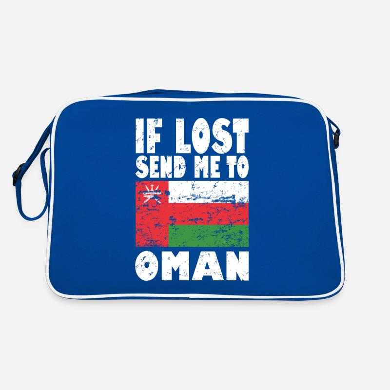 Oman Flagge Spruch Retro Tasche