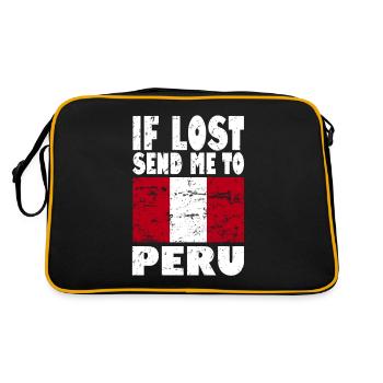 Drapeau du Pérou - Sac Retro - noir/or - Dos