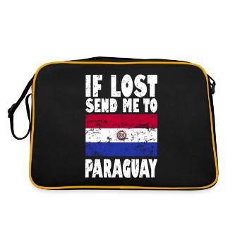 Drapeau du Paraguay - Sac Retro - noir/or - Dos