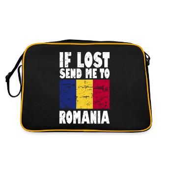 Slogan du drapeau roumain - Sac Retro - noir/or - Dos