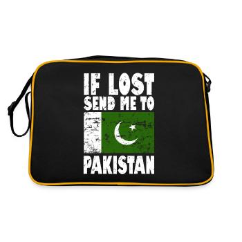 Drapeau pakistanais - Sac Retro - noir/or - Dos
