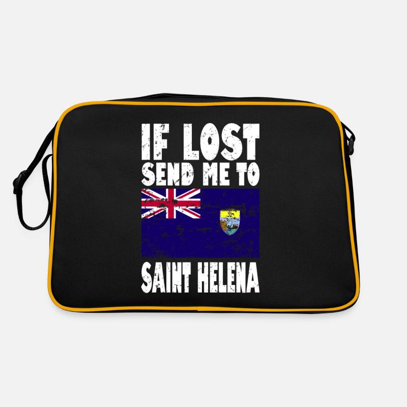 Sankt Helena Flagge Spruch Retro Tasche
