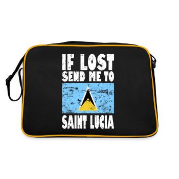 Dicton du drapeau de Sainte-Lucie - Sac Retro - noir/or - Dos