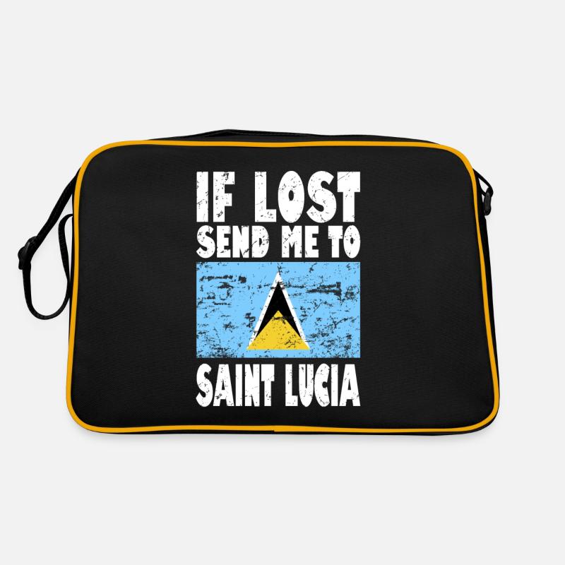 Saint Lucia Flag Saying Retro Bag