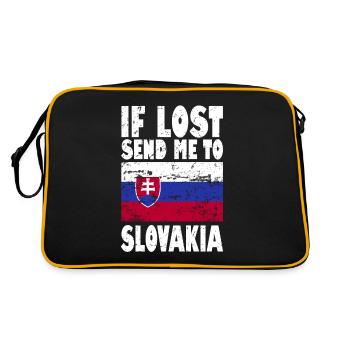 Drapeau de la Slovaquie - Sac Retro - noir/or - Dos