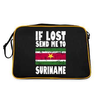 Dicton du drapeau du Suriname - Sac Retro - noir/or - Dos