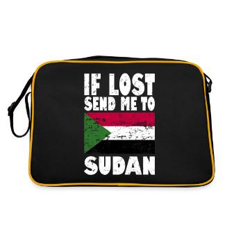 Drapeau du Soudan - Sac Retro - noir/or - Dos