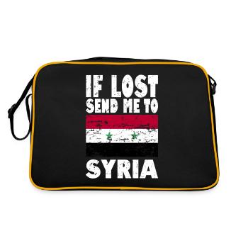 Slogan du drapeau syrien - Sac Retro - noir/or - Dos