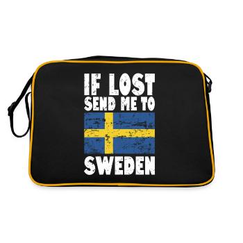 Drapeau de la Suède - Sac Retro - noir/or - Dos