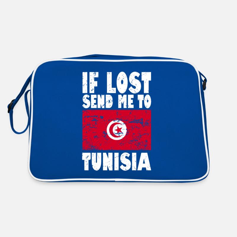 Tunesien Flagge Spruch Retro Tasche