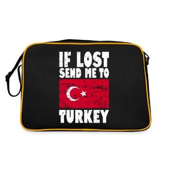 Drapeau de la Turquie - Sac Retro - noir/or - Dos