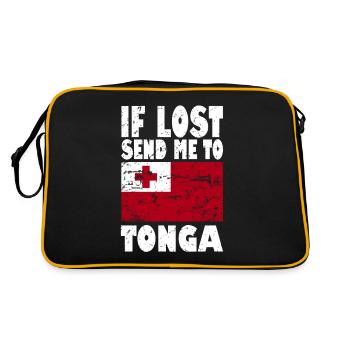 Tonga Flag Saying - Retro Bag - black/gold - Back
