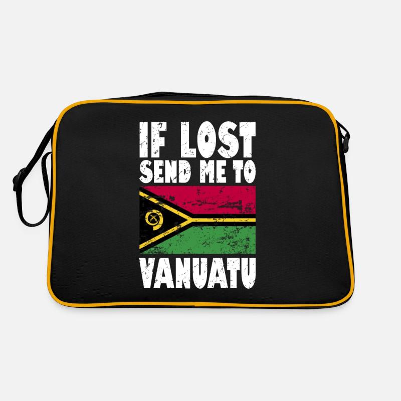 Vanuatu Flagge Spruch Retro Tasche
