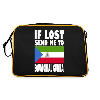 Drapeau de la Guinée équatoriale - Sac Retro - noir/or - Dos