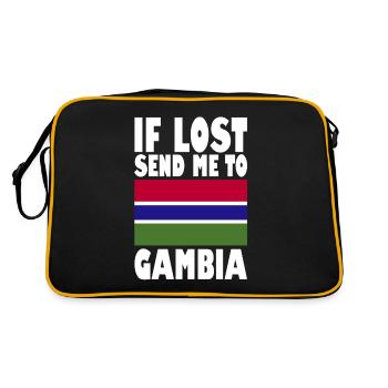 Dicton du drapeau de la Gambie - Sac Retro - noir/or - Dos